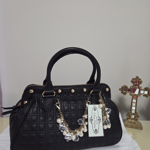 Frosting by Mary Norton Handbags - Frosting By Mary Norton Black Frame Top Satchel